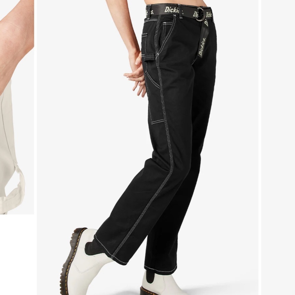 Dickies Women's High Waisted Carpenter Pants utility pants black cargo pants